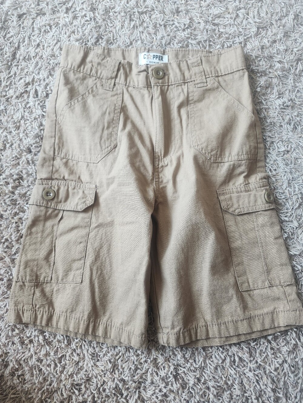 Kids Khaki Cargo Shorts